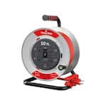 Link2Home 50 ft. Heavy-Duty Professional Grade Metal Cord Reel - High  Visibility 12 AWG SJTW Extension Cord with 4 Power Outlets EM-CG-500E-DS -  The Home Depot