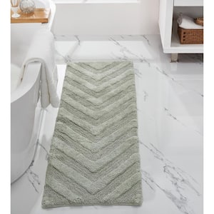 Hugo Collection 20 in. x 60 in. Green 100% Cotton Runner Bath Rug