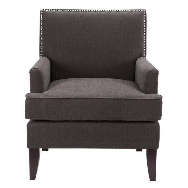 Madison Park Charlie Charcoal Track Arm Club Chair