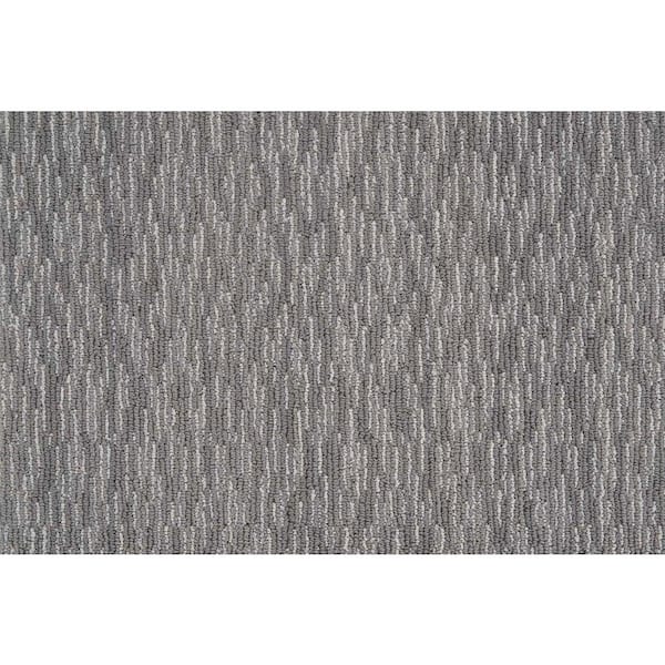 Oceanic Tweed Battleship Gray 12 ft. 36 oz. Wool Pattern Installed Carpet