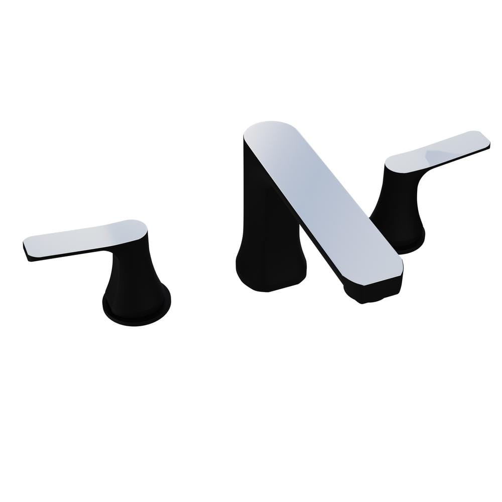 8 in. Widespread 2-Handle 3-Hole Bathroom Faucet with Pop-Up Drain in Matte