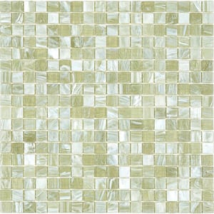 Skosh Glossy Stone Gray 11.6 in. x 11.6 in. Glass Mosaic Wall and Floor Tile (18.69 sq. ft./case) (20-pack)