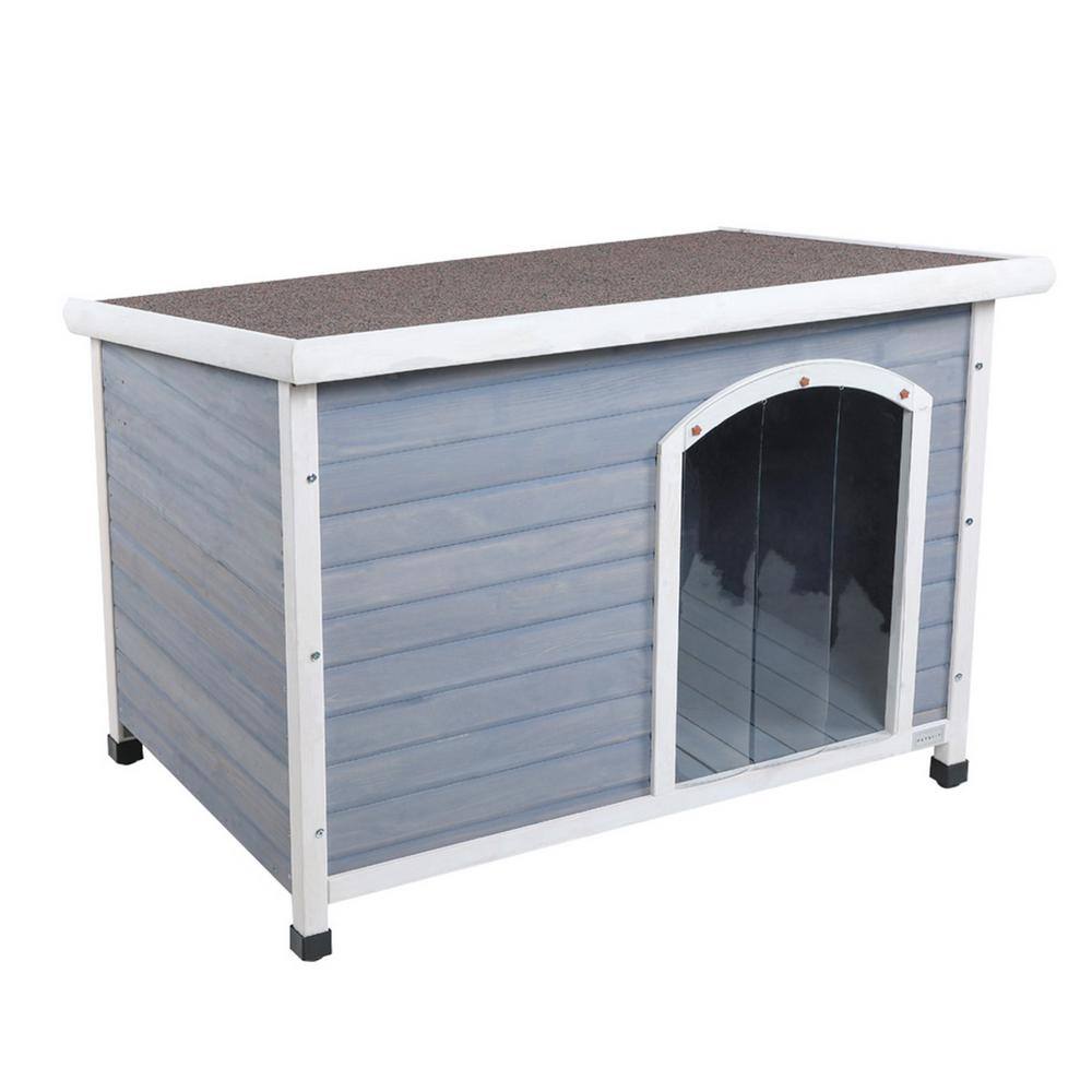 Foobrues 45.60 in. W Wooden Dog Houses Weatherproof for Large Dog in ...