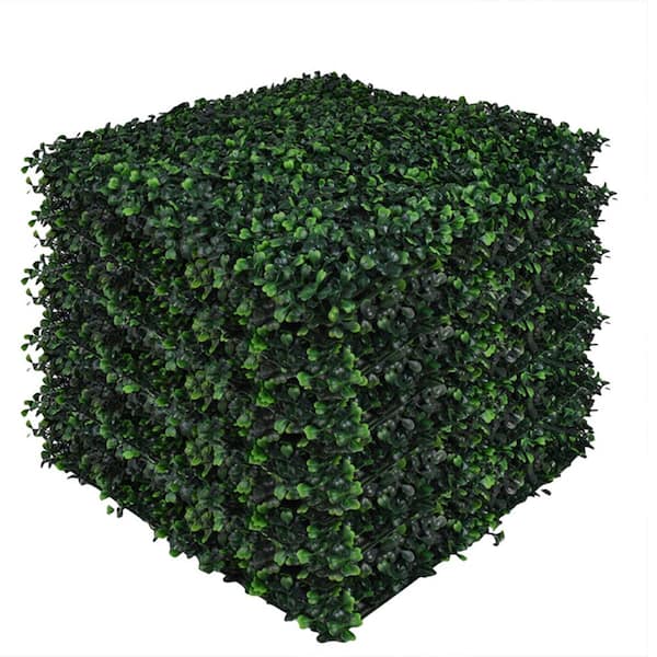 12- Pieces 20 in. x 20 in. x 1.8 in., Artificial Boxwood Hedge