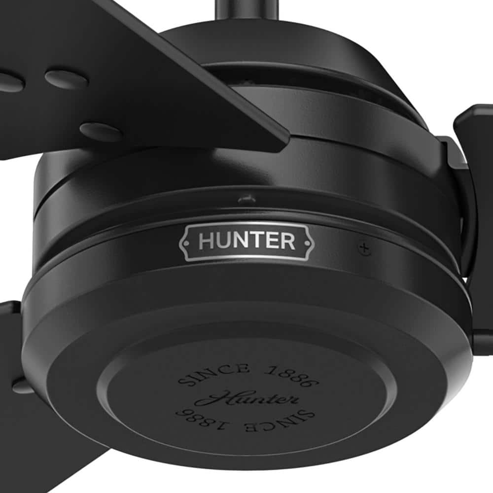 Matte Black 52" Outdoor Ceiling Fan with Reversible Blades