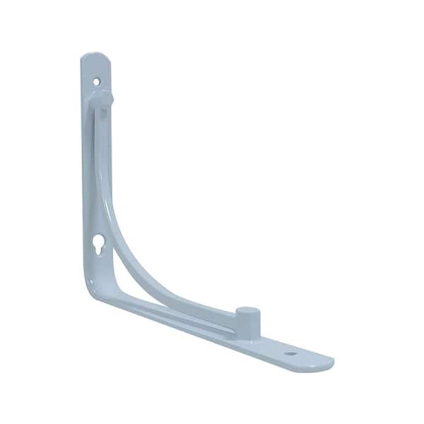 6in x 8in. White Steel Classic Arch Warm Decorative Shelf Bracket