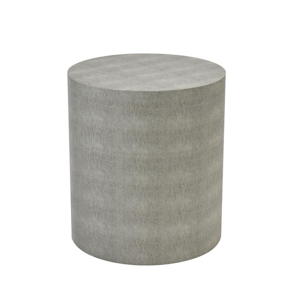 Unbranded Nordina 16 in. Gray Round Wood Accent Table