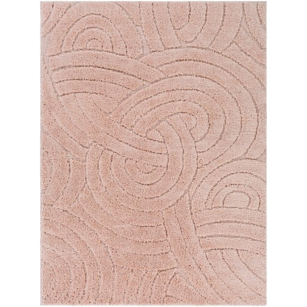 Livabliss Bozzano Pale Pink 8 ft. x 10 ft. Indoor Area Rug