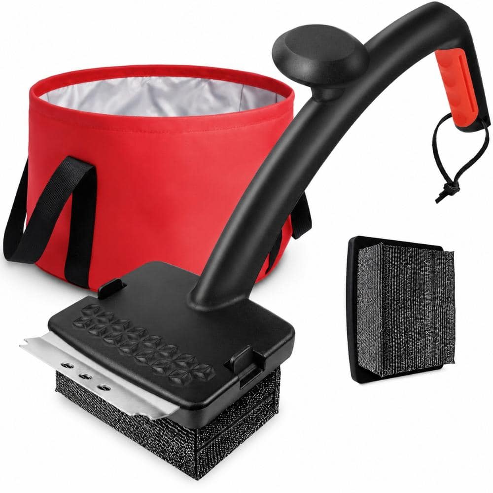 Steam BBQ Cleaning Kit with Bristle-Free Brush, 3-in-1 Scraper, Collapsible Bucket and Replaceable Head, 18 price history on PriceWatchPro