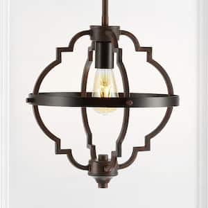Ogee 12.5 in. Oil Rubbed Bronze Adjustable Iron Rustic Industrial Farmhouse LED Pendant