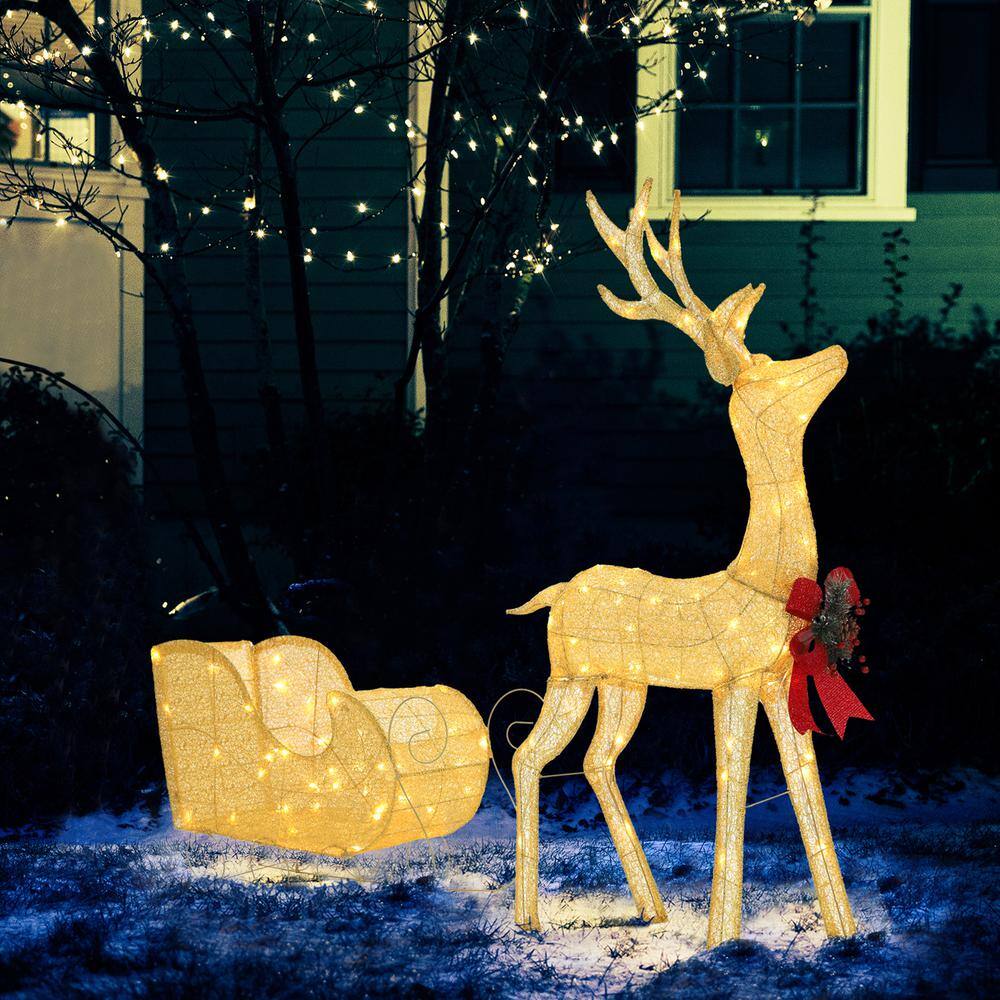 Winter Wonder Lane Brown offers Glittering Light-Up Buck