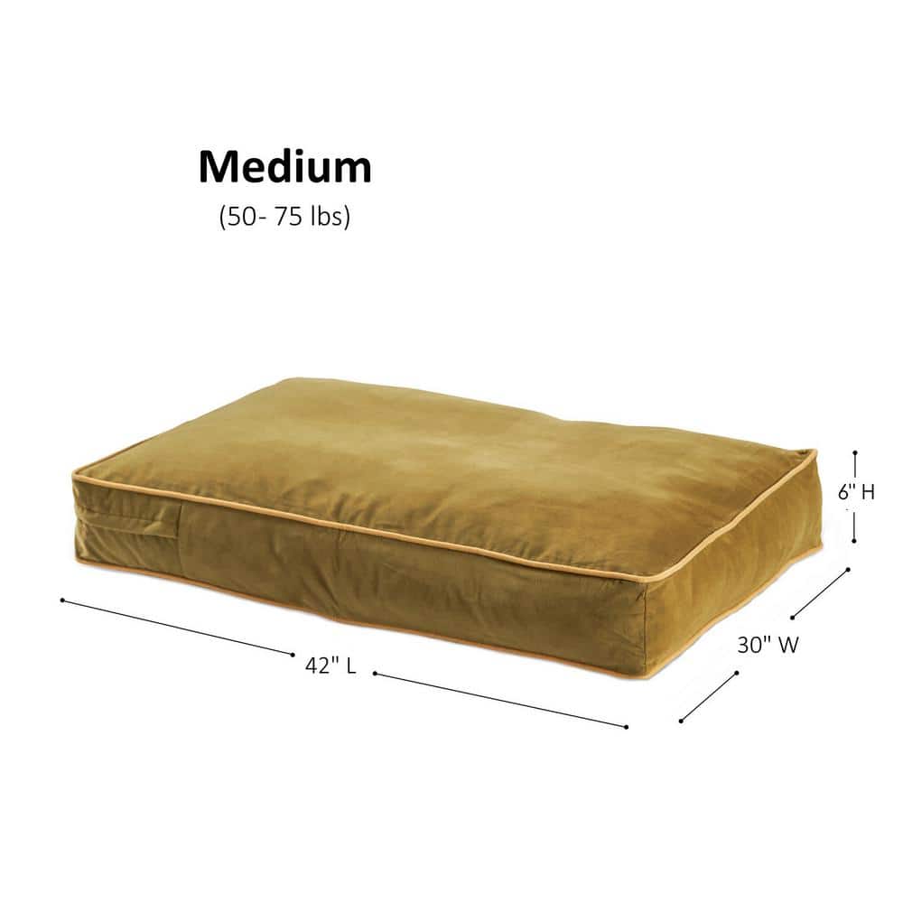 Medium Moss Chew Resistant Microfiber Dog Bed