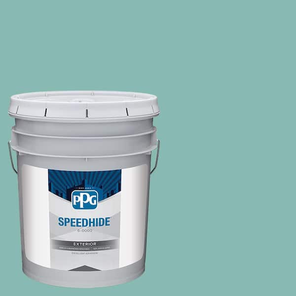 SPEEDHIDE 5 gal. PPG1141-4 Caribbean Green Satin Exterior Paint