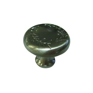 1-1/4 in. (32 mm) Brushed Nickel Traditional Cabinet Knob