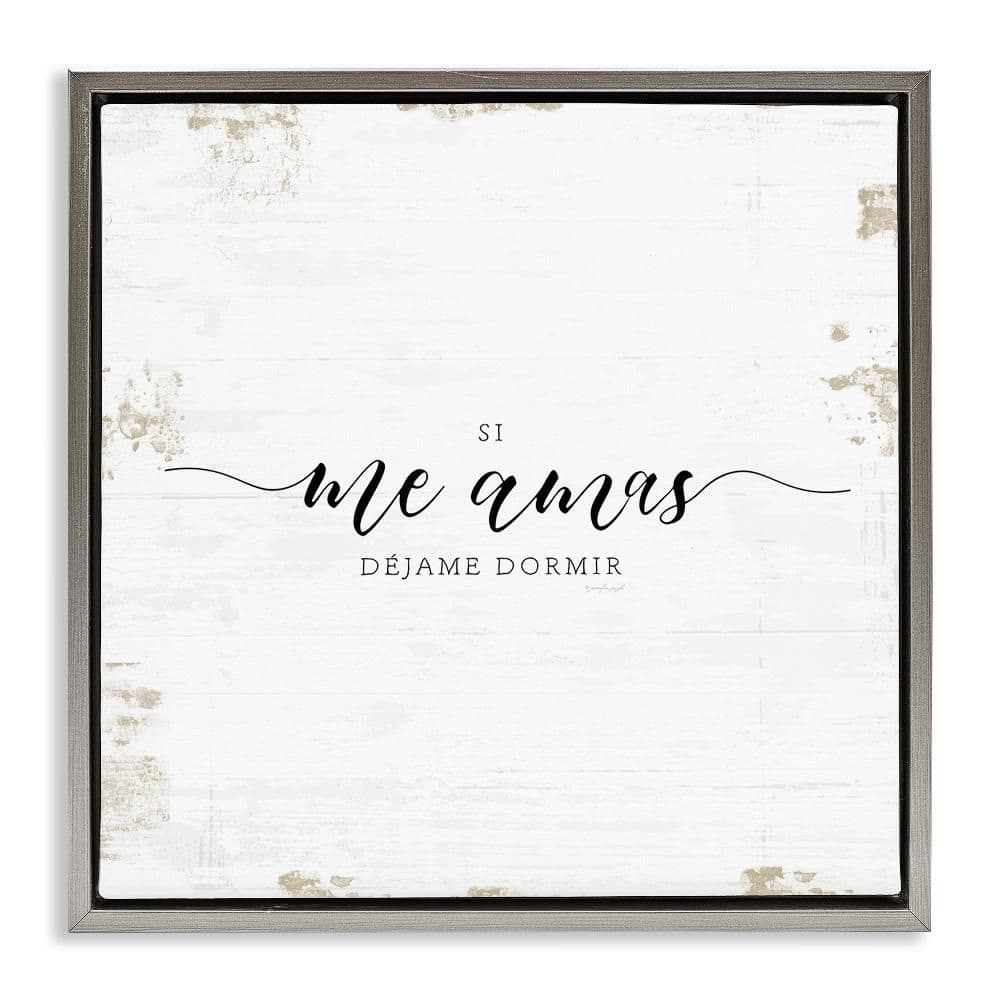 Let Me Sleep by Jennifer Pugh Gray Floater Frame Typography Graphic Art Print 18 in. x 18 in. price history on PriceWatchPro