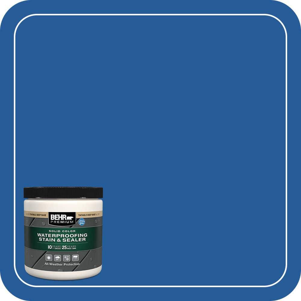 BEHR PREMIUM 8 oz. #P510-7 Beacon Blue Solid Color Waterproofing ...