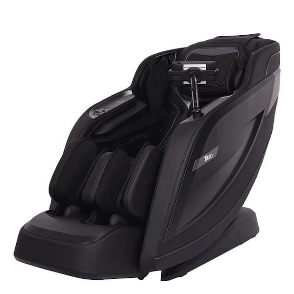 TITAN Pro 8500 MAX Series Black Faux Leather Reclining 4D Massage Chair with Zero Gravity, Dual Rail Massage, 24 Auto Programs
