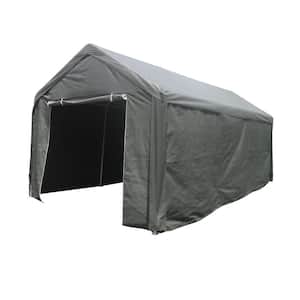 10 ft. W x 20 ft. L Grey Color Heavy-Duty Outdoor Gazebo Carport Canopy Tent with Sidewalls