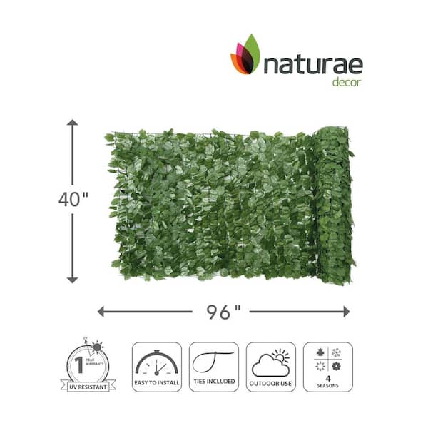 NATURAE DECOR Ivy 40 in. X 96 in. Privacy Screen Hedges Artificial - image 3