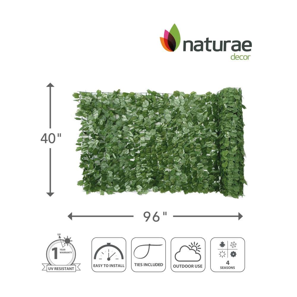 Naturae Decor Green Faux Ivy Privacy Screen for Outdoor Use
