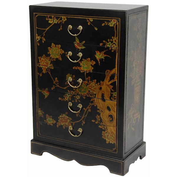 Oriental Furniture Black Chest