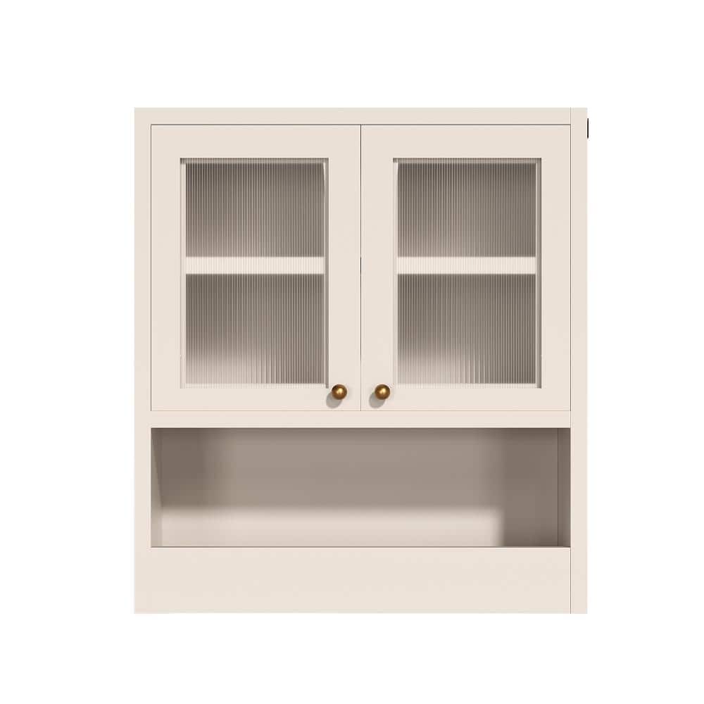 23.6 in. W x 24.8 in. H Rectangular White Particle Board Surface Mount Medicine Cabinet without Mirror price history on PriceWatchPro