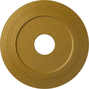 1 in. x 16-1/8 in. x 16-1/8 in. Polyurethane Adonis Ceiling Medallion, Pharaohs Gold
