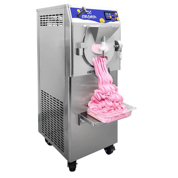 Stainless Steel Ice Cream Maker 12.68 qt. with Side Opening Design Equipped Brake