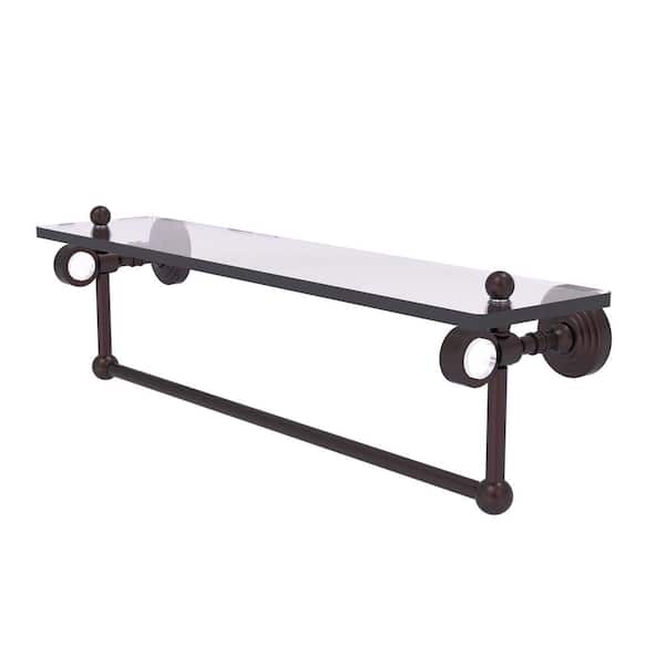 Allied Brass Pacific Grove Antique Bronze 1-Tier Brass Wall Mount Bathroom Shelf