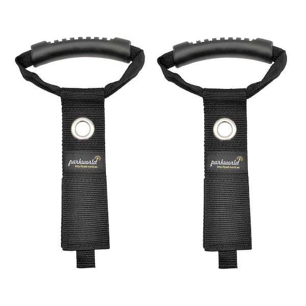 parkworld 12 in. Extension Cord Storage Strap Cable Organizer Heavy-Duty Hook and Loop Straps with Grommet and Handle (2-Pack)