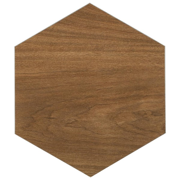 Lucida Surfaces BaseCore HEX Java 12 MIL x 5.75 in. W Waterproof Peel and Stick Vinyl Plank Flooring (21.5sqft/case)
