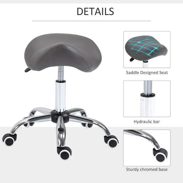 Adjustable Salon Stool Hydraulic Saddle Rolling Chair Tattoo Facial Massage  Pink | eBay