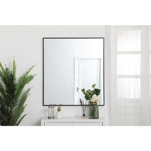 Medium Rectangle Black Modern Mirror (40 in. H x 36 in. W)