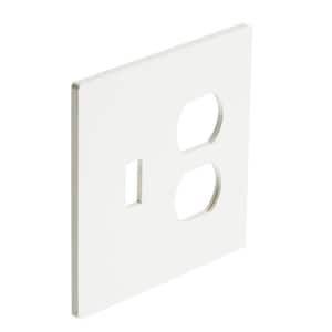 Maple Hill White 2-Gang 1-Toggle / 1-Duplex Plastic Wall Plate