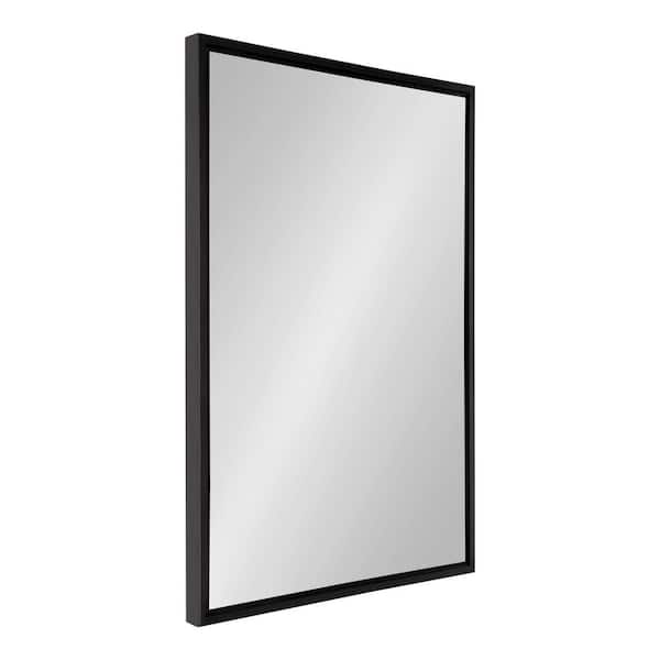 Kate and Laurel Medium Rectangle Black Modern Mirror (36 in. H x 24 in. W)