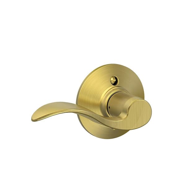 Schlage Accent Satin Brass Left Handed Dummy Door handle