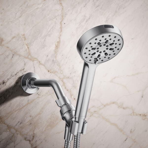 Viron 6-Spray Wall Mount Handheld Shower Head 1.75 GPM in Polished Chrome
