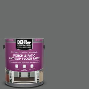 1 gal. #770F-5 Dark Ash Textured Low-Lustre Enamel Interior/Exterior Porch and Patio Anti-Slip Floor Paint