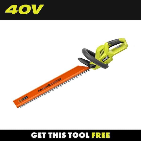 RYOBI 40V 24 in. Cordless Battery Hedge Trimmer (Tool Only)