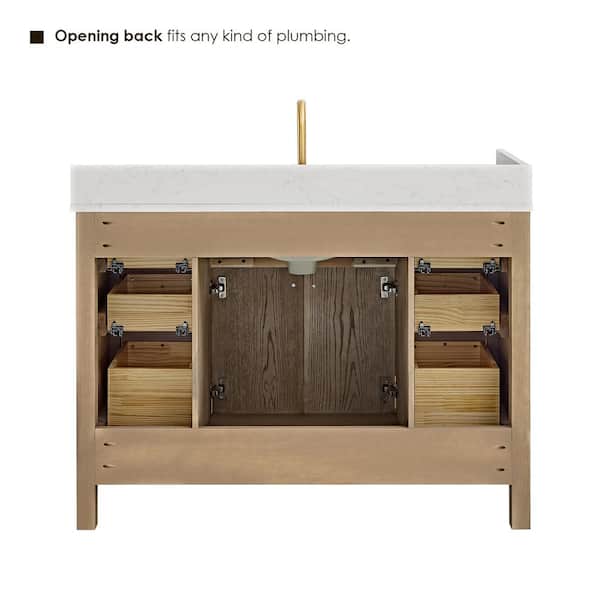 Altair Cerrito 48 in. Single Sink Freestanding Nature Oak