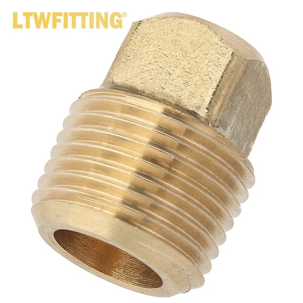 SAE 45° Flare Fitting, Male Connector, Brass, 1/4 x 1/8, 7/16