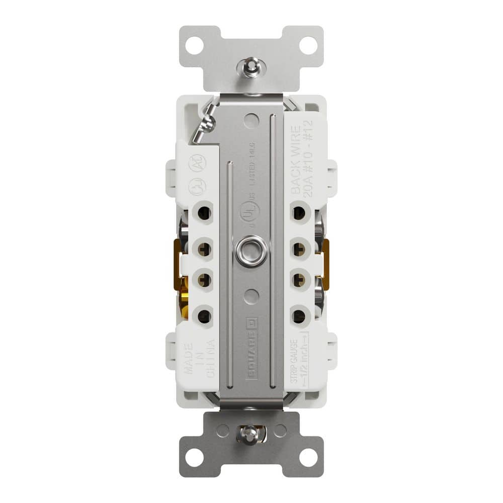 Matte White 20 Amp Tamper Resistant Duplex Outlet with Wall Plate
