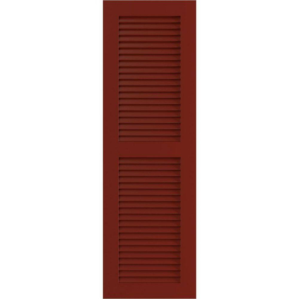 "15"" x 73"" True Fit PVC Two Equal Louver Shutters, Pepper Red (Per Pair)" price history on PriceWatchPro