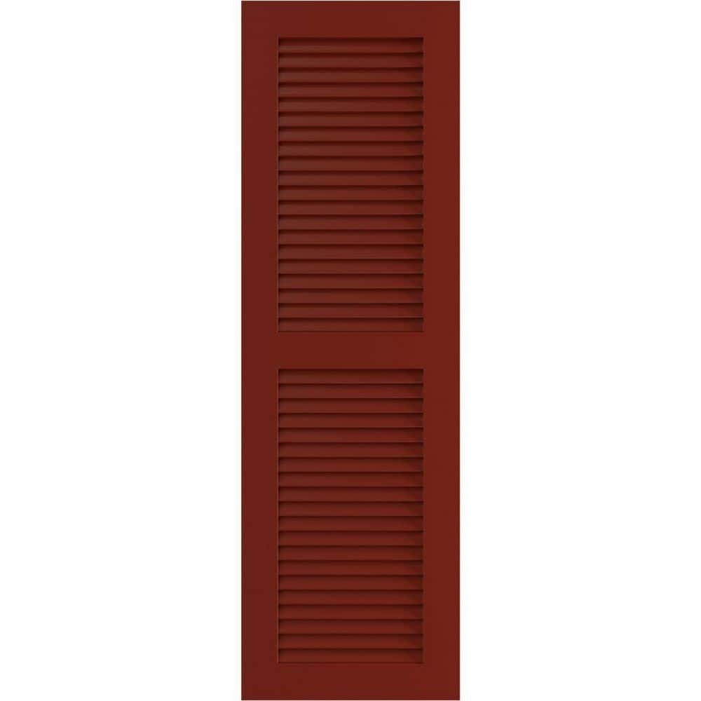 "18"" x 62"" True Fit PVC Two Equal Louver Shutters, Pepper Red (Per Pair)" price history on PriceWatchPro