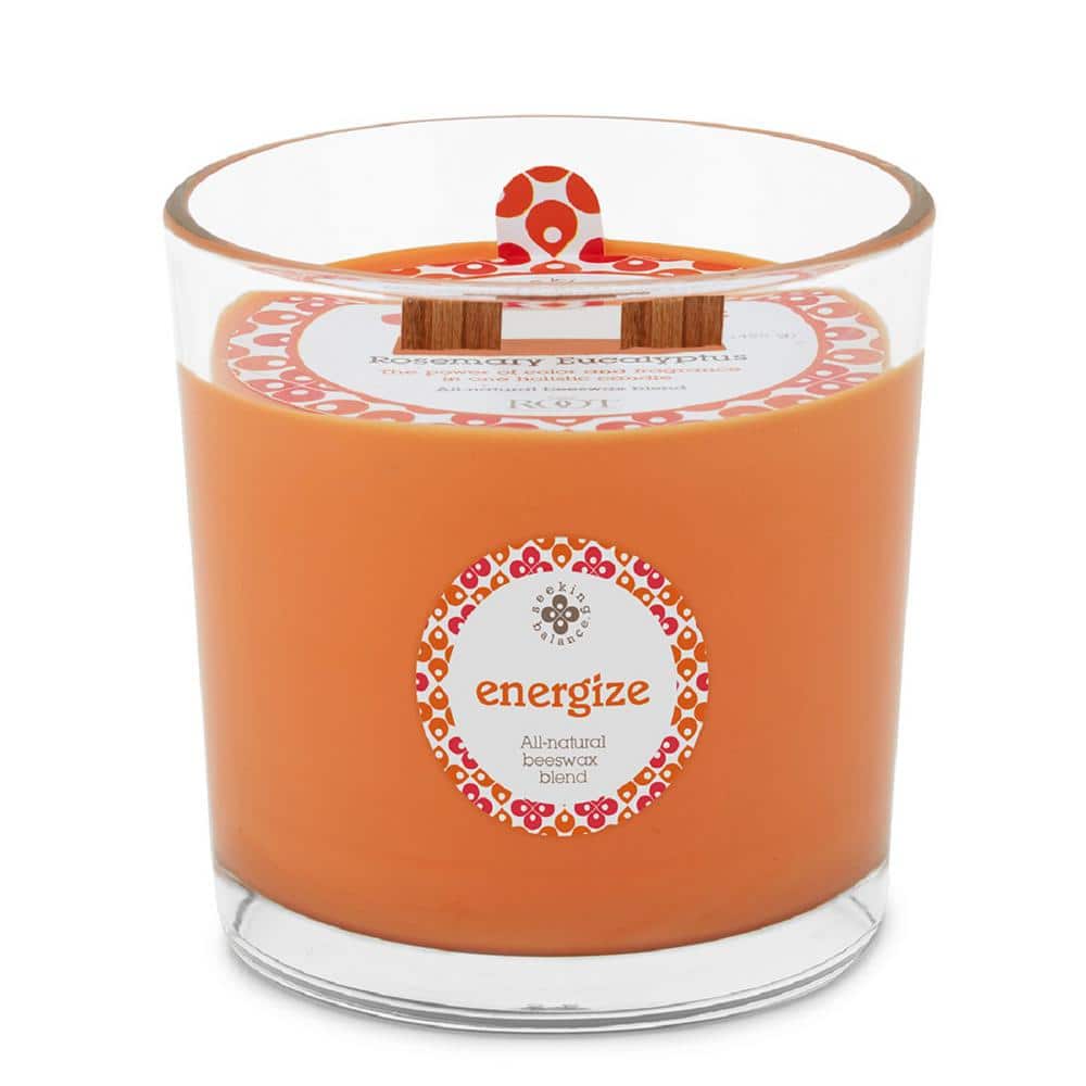 Energize Orange Beeswax Aromatherapy Jar Candle, 12oz