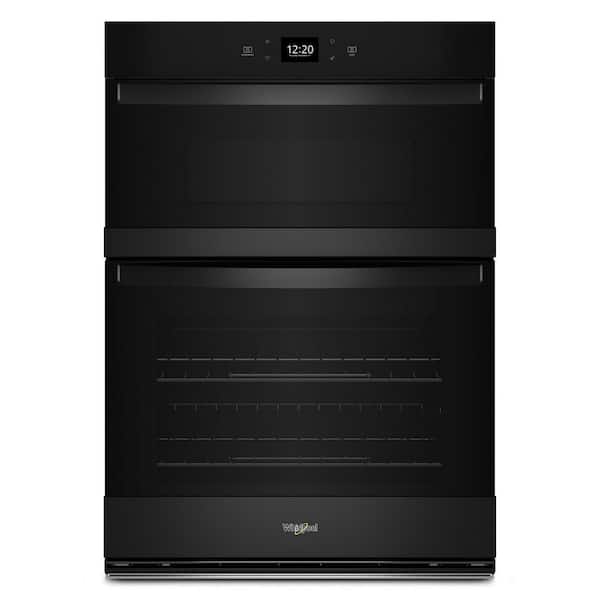 27 in. Electric Wall Oven & Microwave Combo in. Black with Convection and Air Fry