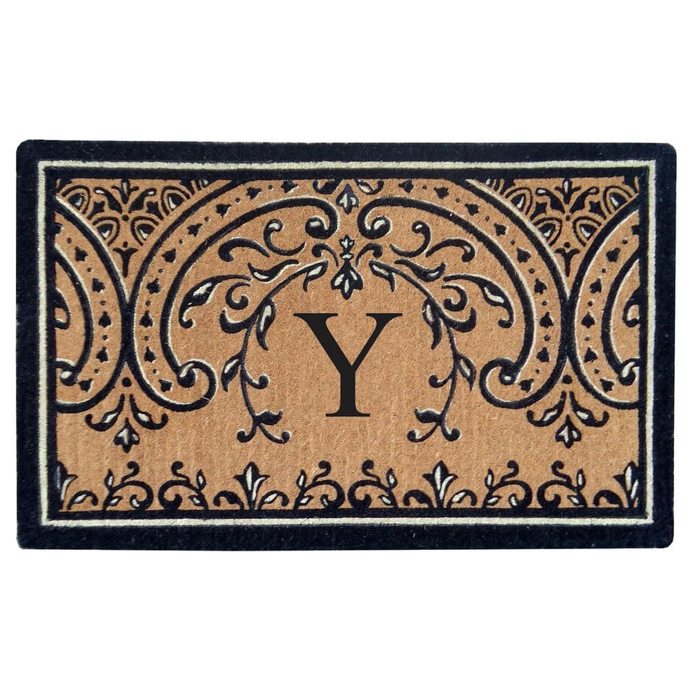 Heavy Duty Coir Easton 24 in. x 39 in. Monogrammed Y Door Mat price history on PriceWatchPro
