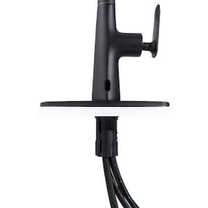 Touchless Sensor Single Handle Pull Down Sprayer Kitchen Faucet in Matte Black