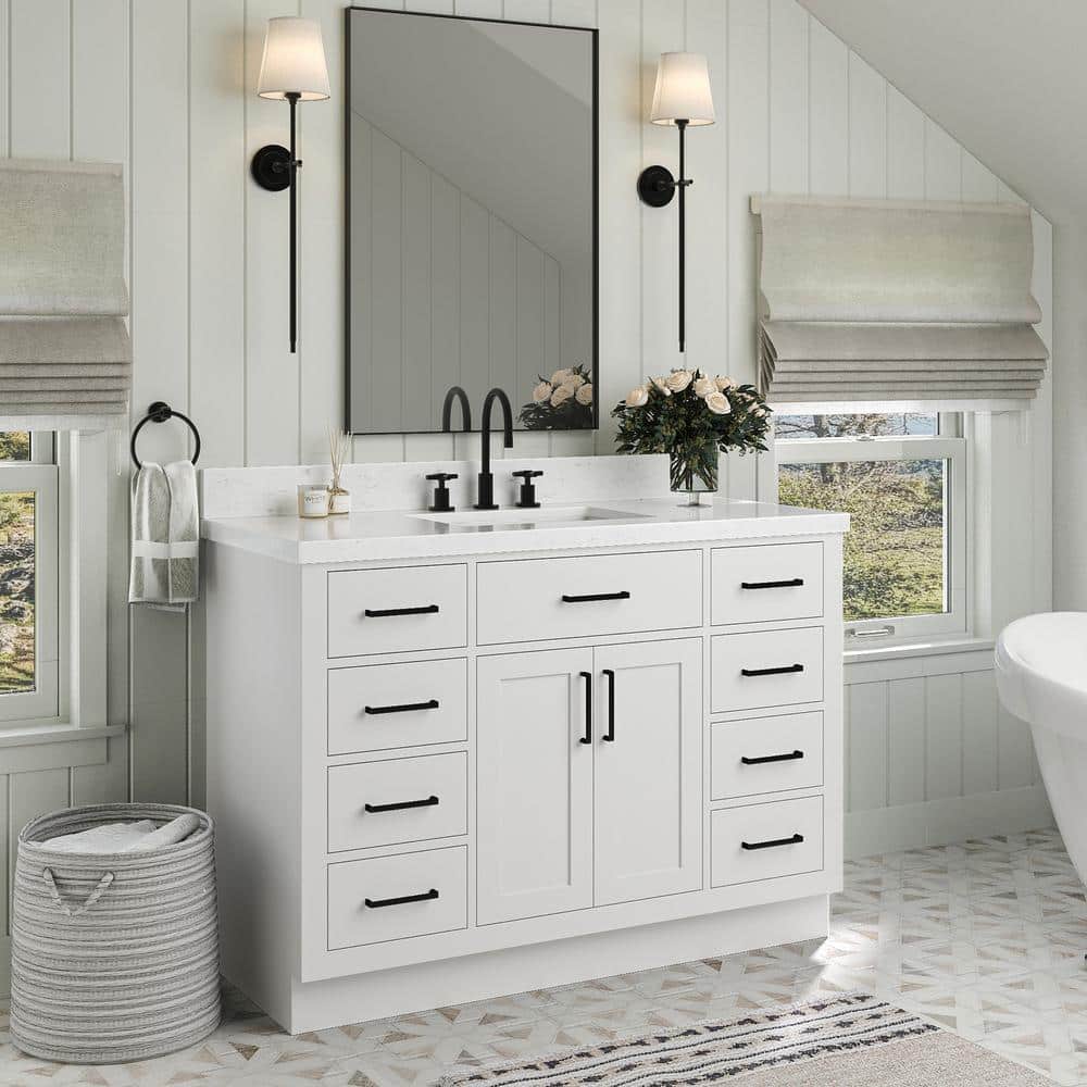 Hepburn 48" White Freestanding Single Basin Vanity Set