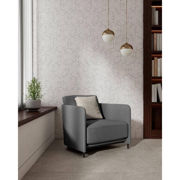 Apollo Tile Lockwood Grey,White 6-in x 6-in Matte Porcelain Diamond Wall Tile (5.87-sq. ft/ Carton)